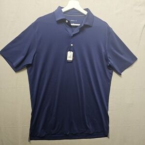 Johnnie-O Men's Medium Prep-formance Jersey Birdie Polo Birdie Twilight Blue NWT